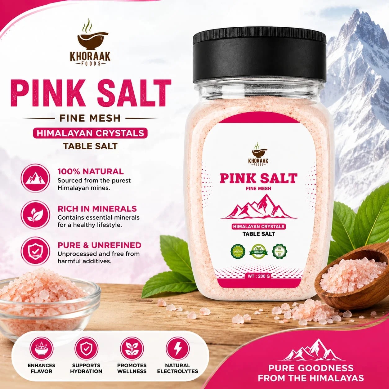 Home Pink Table Salt