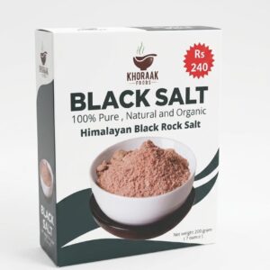 Khoraak Foods Black Salt 200g – 100% Pure Natural Himalayan Black Rock Salt